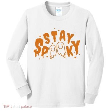 Stay Spooky Halloween Festive Kids Long Sleeve Shirt