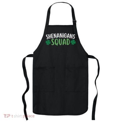 Shenanigans Squad happy st patrick green shamrocks Apron