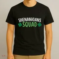 Shenanigans Squad happy st patrick green shamrocks T-Shirt thumb 3