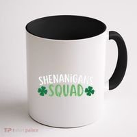 Shenanigans Squad happy st patrick green shamrocks Coffee Mug thumb 1