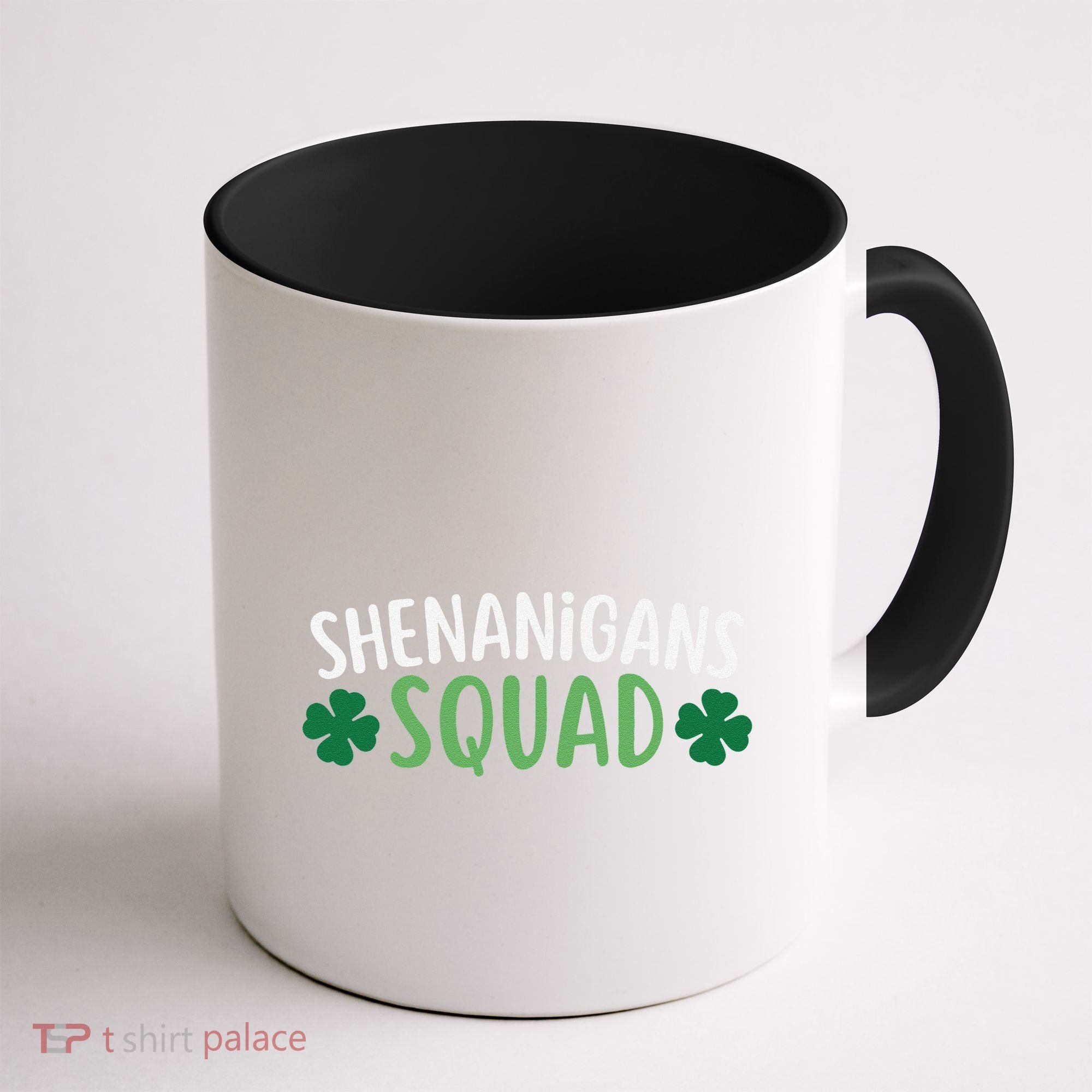 Shenanigans Squad happy st patrick green shamrocks Coffee Mug
