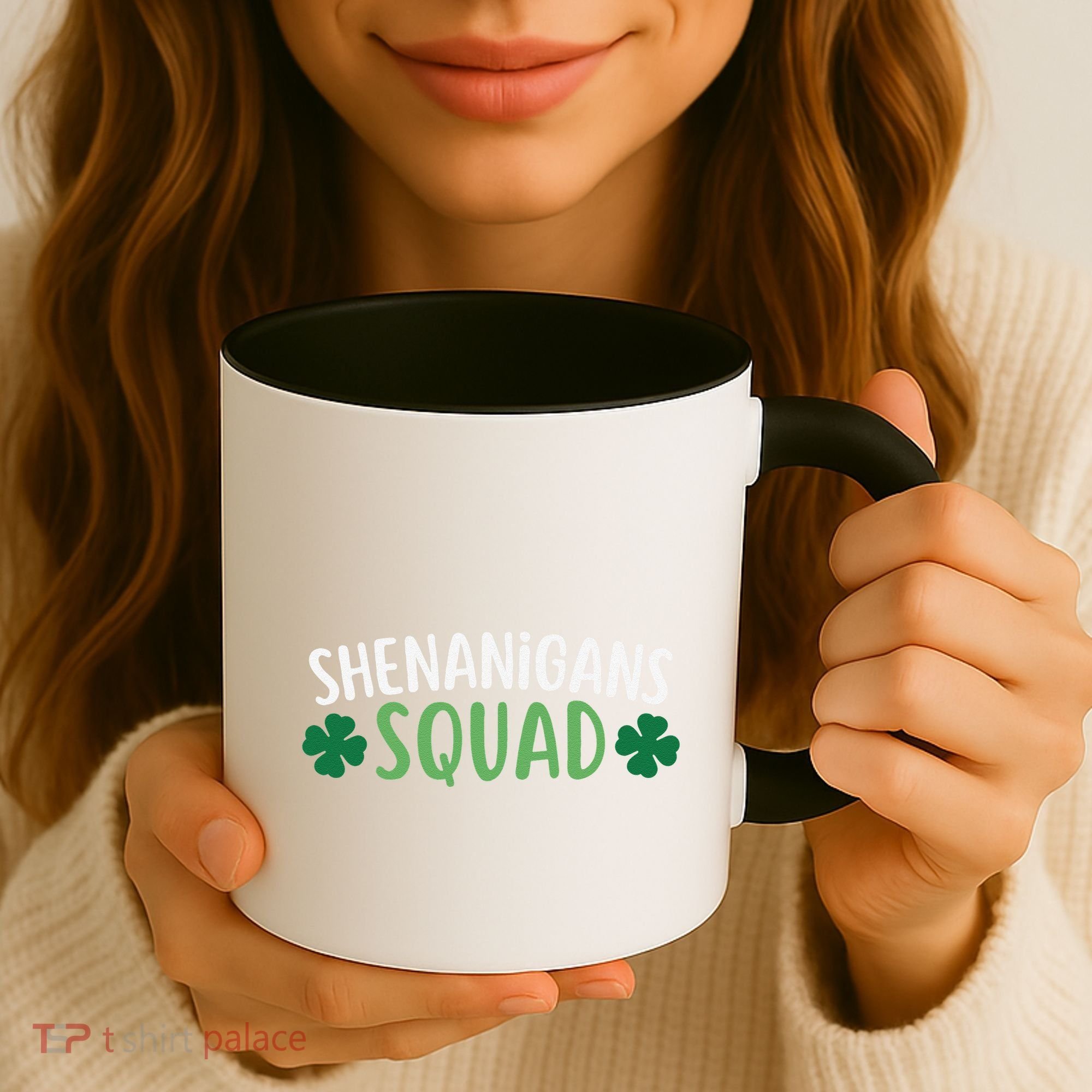 Shenanigans Squad happy st patrick green shamrocks Coffee Mug