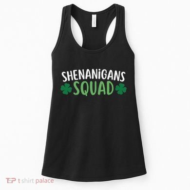 Shenanigans Squad happy st patrick green shamrocks Women's Tank Top