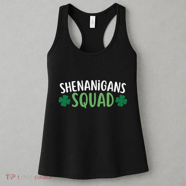 Shenanigans Squad happy st patrick green shamrocks Women's Tank Top
