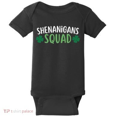 Shenanigans Squad happy st patrick green shamrocks Baby Bodysuit