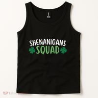Shenanigans Squad happy st patrick green shamrocks Tank Top thumb 2