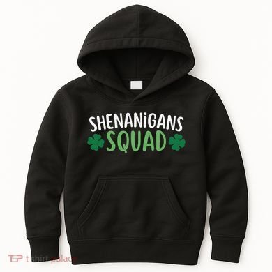 Shenanigans Squad happy st patrick green shamrocks Kids Hoodie