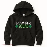 Shenanigans Squad happy st patrick green shamrocks Kids Hoodie thumb 0