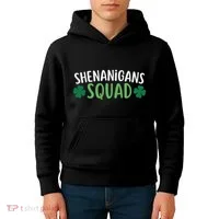 Shenanigans Squad happy st patrick green shamrocks Kids Hoodie thumb 4