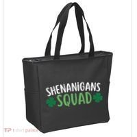 Shenanigans Squad happy st patrick green shamrocks Tote Bag thumb 2