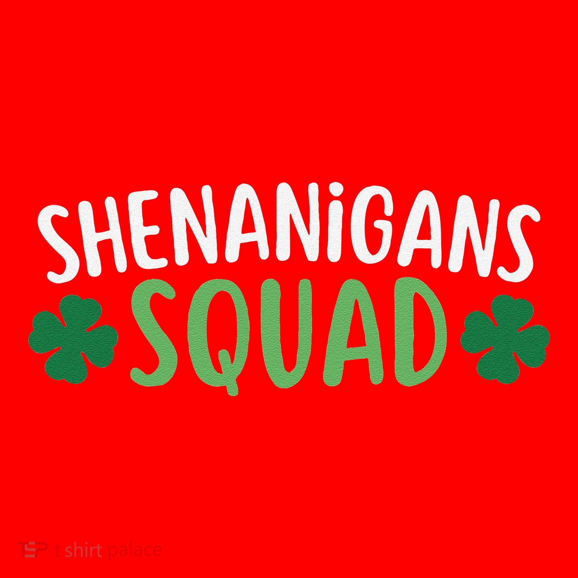 Shenanigans Squad happy st patrick green shamrocks Santa Hat