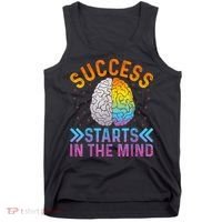Success Starts In The Mind Motivational Success Mindset Tank Top thumb 0