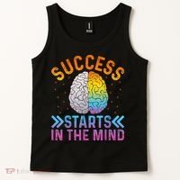 Success Starts In The Mind Motivational Success Mindset Tank Top thumb 2