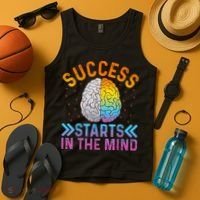 Success Starts In The Mind Motivational Success Mindset Tank Top thumb 4