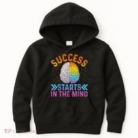 Success Starts In The Mind Motivational Success Mindset Kids Hoodie thumb 0