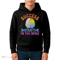 Success Starts In The Mind Motivational Success Mindset Kids Hoodie thumb 4