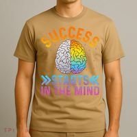 Success Starts In The Mind Motivational Success Mindset T-Shirt thumb 3