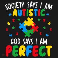 Society Says I Am Autistic God Says I Am Perfect Autism Women's Hoodie thumb 2