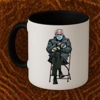 Sanders Sitting Inauguration Bernie Meme Chairman Sanders Coffee Mug thumb 2