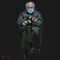 Sanders Sitting Inauguration Bernie Meme Chairman Sanders Mousepad thumb 1