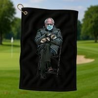 Sanders Sitting Inauguration Bernie Meme Chairman Sanders Golf Towel thumb 1