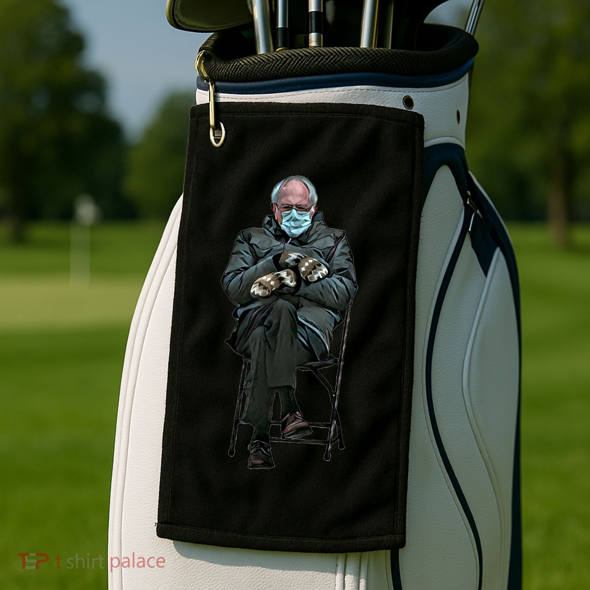 Sanders Sitting Inauguration Bernie Meme Chairman Sanders Golf Towel