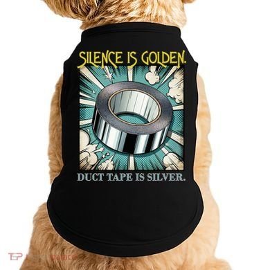 Snarky Silence is Golden  Doggie Tank
