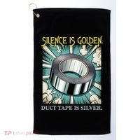 Snarky Silence is Golden  Golf Towel thumb 0