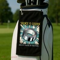 Snarky Silence is Golden  Golf Towel thumb 2