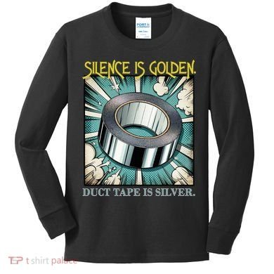 Snarky Silence is Golden  Kids Long Sleeve Shirt