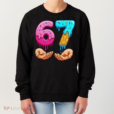 Six Seven Ice Cream Drip 67 Hands Meme 6-7 Women's Sweatshirt