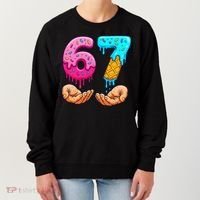Six Seven Ice Cream Drip 67 Hands Meme 6-7 Women's Sweatshirt thumb 0