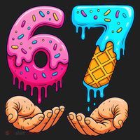 Six Seven Ice Cream Drip 67 Hands Meme 6-7 Women's Sweatshirt thumb 2