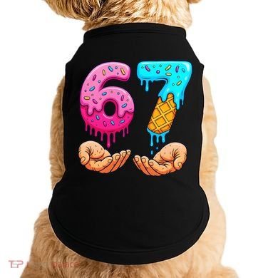Six Seven Ice Cream Drip 67 Hands Meme 6-7 Doggie Tank