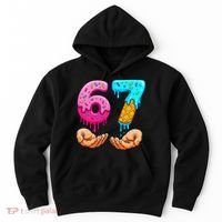 Six Seven Ice Cream Drip 67 Hands Meme 6-7 Hoodie thumb 0