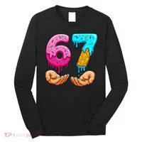 Six Seven Ice Cream Drip 67 Hands Meme 6-7 Long Sleeve Shirt thumb 0