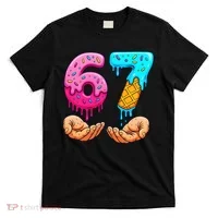 Six Seven Ice Cream Drip 67 Hands Meme 6-7 T-Shirt thumb 0
