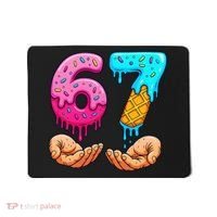 Six Seven Ice Cream Drip 67 Hands Meme 6-7 Mousepad thumb 0