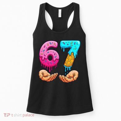 Six Seven Ice Cream Drip 67 Hands Meme 6-7 Women's Tank Top