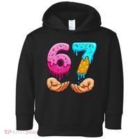 Six Seven Ice Cream Drip 67 Hands Meme 6-7 Toddler Hoodie thumb 0