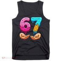 Six Seven Ice Cream Drip 67 Hands Meme 6-7 Tank Top thumb 0