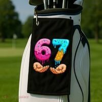Six Seven Ice Cream Drip 67 Hands Meme 6-7 Golf Towel thumb 2