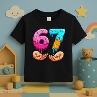 Six Seven Ice Cream Drip 67 Hands Meme 6-7 Toddler T-Shirt thumb 3