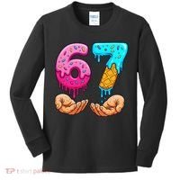 Six Seven Ice Cream Drip 67 Hands Meme 6-7 Kids Long Sleeve Shirt thumb 0