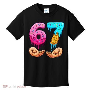 Six Seven Ice Cream Drip 67 Hands Meme 6-7 Kids T-Shirt