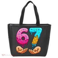 Six Seven Ice Cream Drip 67 Hands Meme 6-7 Tote Bag thumb 0