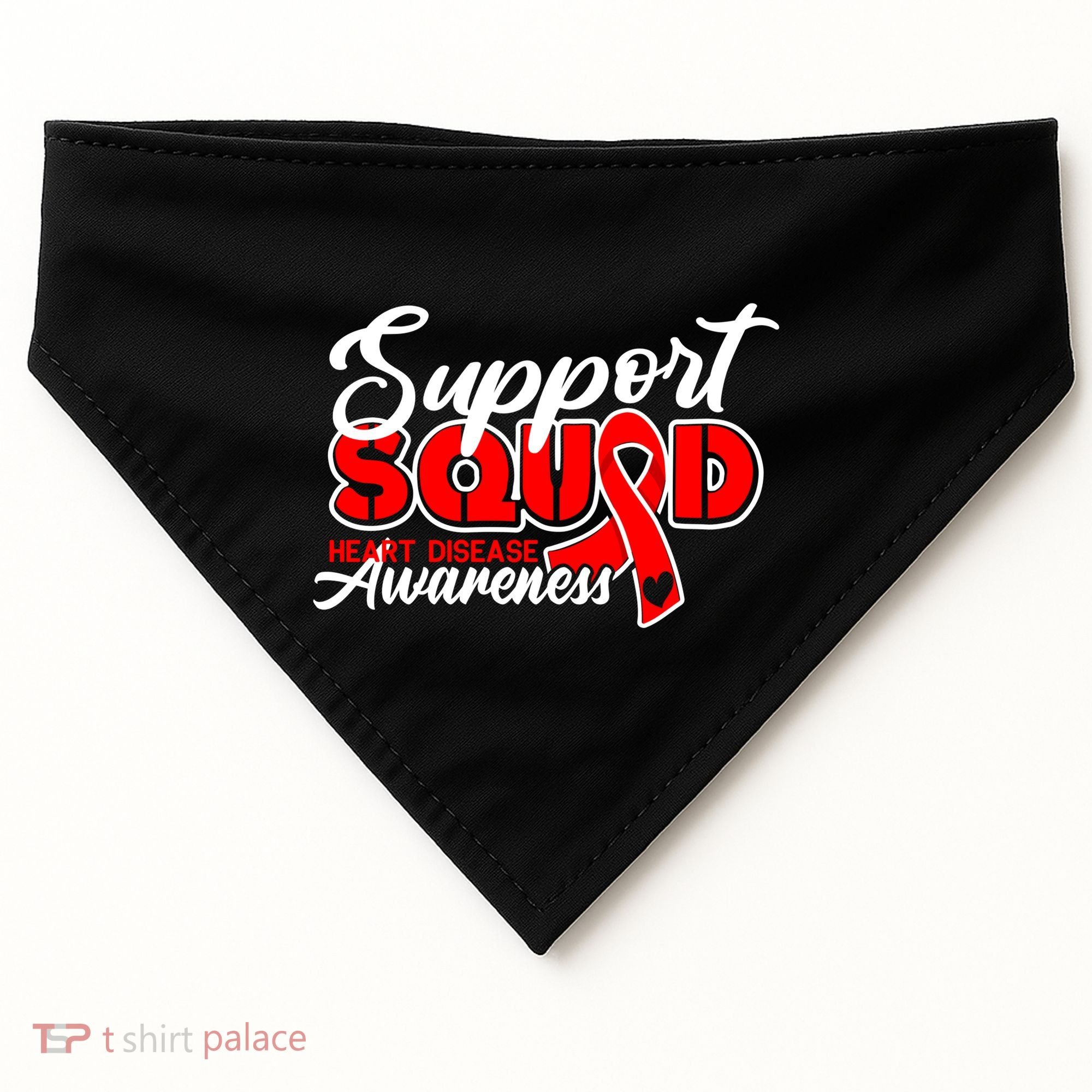 Support Squad I Coronary Bypass Surgery Open Heart Disease Gift USA-Made Doggie Bandana