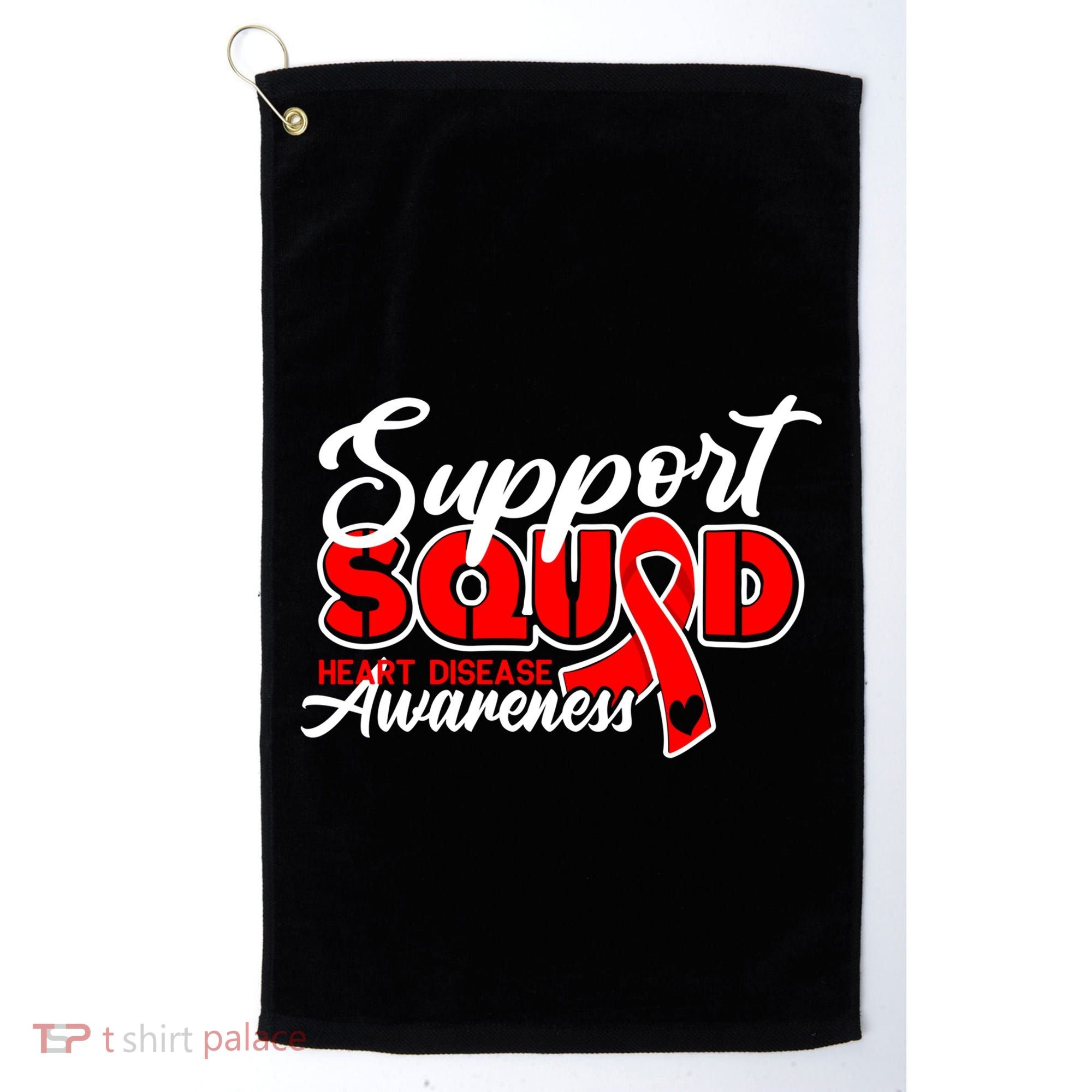 Support Squad I Coronary Bypass Surgery Open Heart Disease Gift Golf Towel