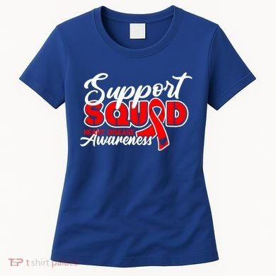 Support Squad I Coronary Bypass Surgery Open Heart Disease Gift Women's T-Shirt
