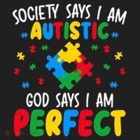 Society Says I Am Autistic God Says I Am Perfect Autism Beanie thumb 2
